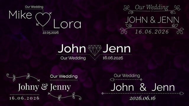 Modern Wedding Titles