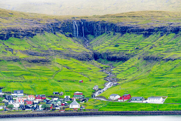 Paisaje de la Isla Streymoy en las Islas Feroe (Dinamarca) 
