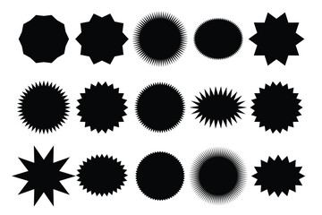 Sale Label Collection. Set of Price Tag Sticker Shapes. Promotion and Discount Badges. Special Offer Sale Tag Vector.