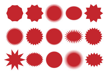 Sale Label Collection. Set of Price Tag Sticker Shapes. Promotion and Discount Badges. Special Offer Sale Tag Vector.