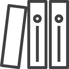 Simple vector book outline icon on white background