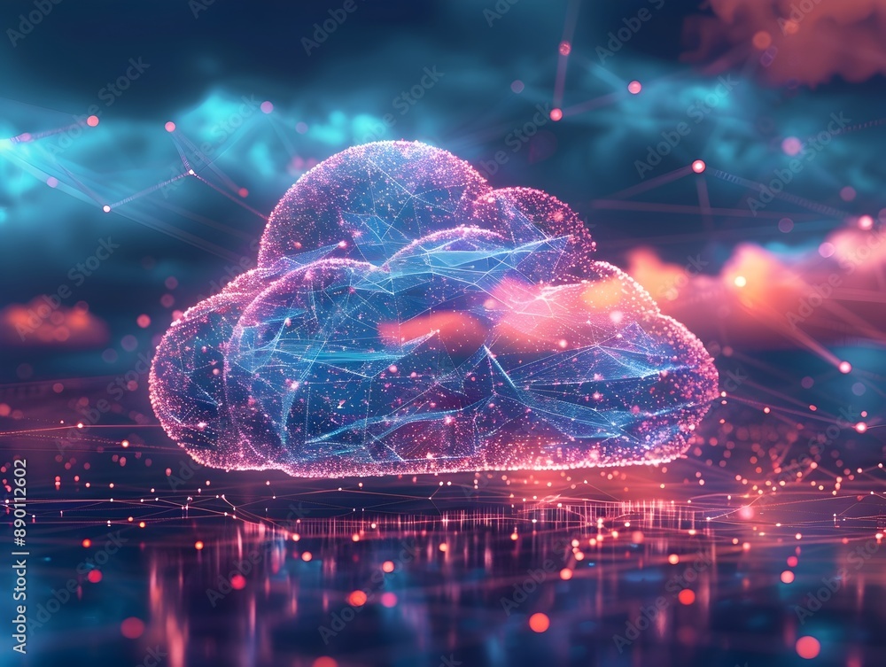 Poster visualizing disaster resilient cloud computing solutions with redundant backups
