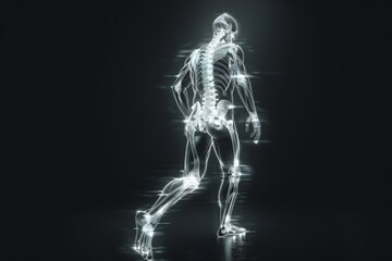 3D an x-ray showing the pain in the back joint.