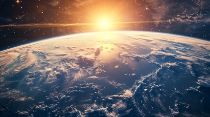 Earth Sunrise from Space - Stunning View