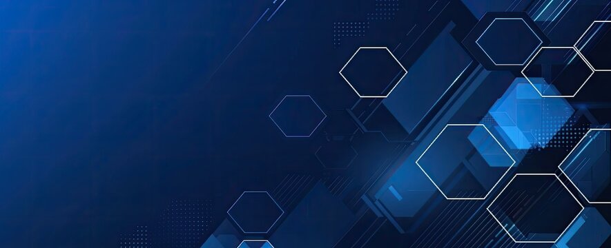 Abstract Hexagonal Blue Background