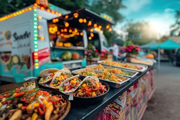 Mexican food prepared trays where we see some wonderful tacos al pastor. Taco Day