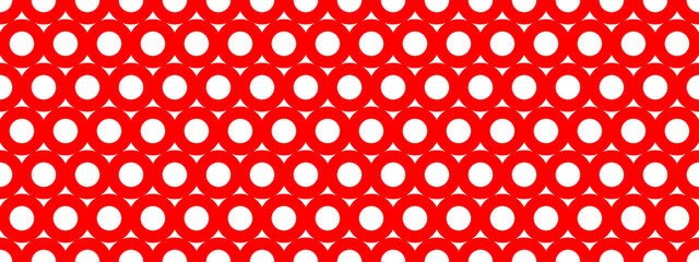 Red circle dots sun pattern background vector.
