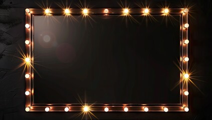 Illuminated Makeup Mirror in Retro Style