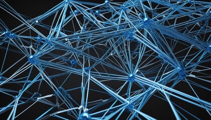 abstract blue lines connected network design