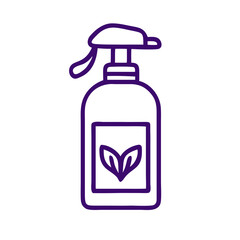 Fototapeta premium hair oil Outline Icon with Drop Symbol, Minimalist Purple Vector Design