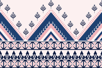 Fototapeta premium Abstract geometric ethnic pattern. Design for background or wallpaper, carpet, batik, clothing, cloth, vector illustration. Pro Vector.