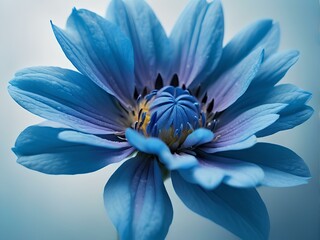 blue flower, A picture of a high-definition, clear blue flower, background screen