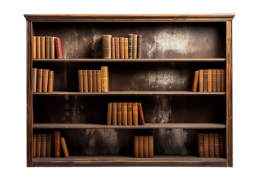 The Literary Haven: A Wonderland of Books on White or PNG Transparent Background.