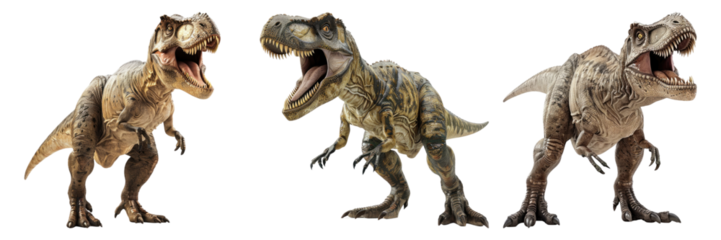 Set of Dinosaur isolated on transparent background