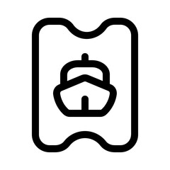 ship tickets icon with line style, perfect for user interface projects