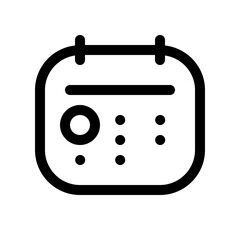 traveling schedule icon with line style, perfect for user interface projects