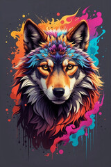 wolf head vector