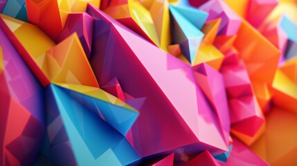 Colorful polygonal shapes vibrant and dynamic presentation background