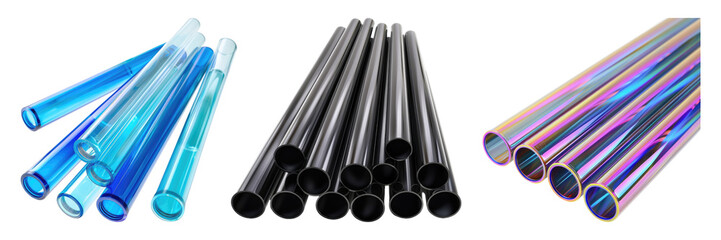 Set of Labe tubes isolated on transparent background