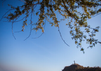 Cristo Rei statue located on Fatucama hill east of Dili city, East Timor. The Cristo Rei statue is a symbol of hope for peace, prosperity and a better life in Timor Leste.