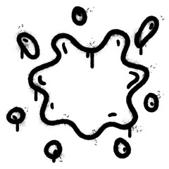 Spray Painted Graffiti Water splash icon Sprayed isolated with a white background. Vector illustration.