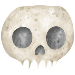 Watercolor Skull, Ghost, Halloween