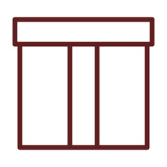 Box Vector Line Maroon Icon Design