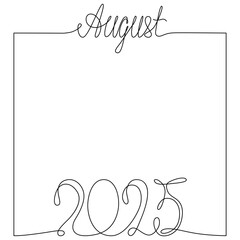 Obraz premium Empty month frame 2025 year.