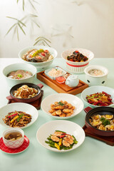 Exquisite Chinese food in China's high-end Michelin restaurants, top notch dishes, relatively expensive Cantonese cuisine