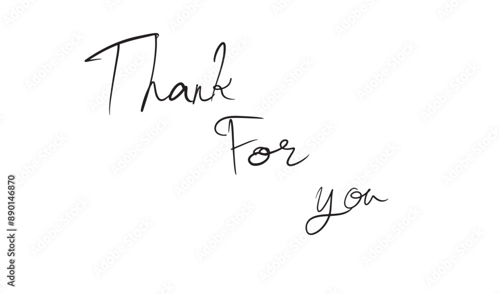 Poster thank for you calligrap[hy text font hand written script black dark color design greeting word typog