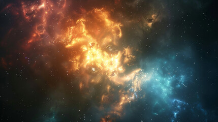 Majestic galaxy cloud with radiant colors and twinkling stars, perfect for a supernova background.
