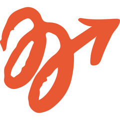 Grunge Texture Arrow Isolated Transparent Background