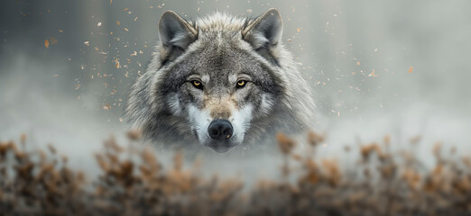 Obraz premium Wolf wallpaper. Wolf poster