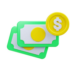 money 3d render icon