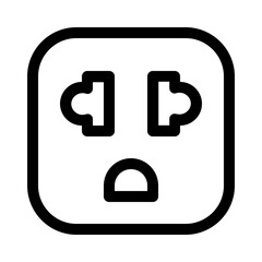 universal socket icon with line style, perfect for user interface projects