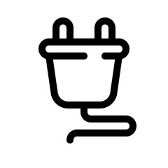 type l power plug icon with line style, perfect for user interface projects
