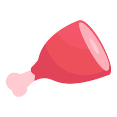 raw fresh meat pieces element illustration