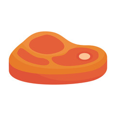 raw fresh meat pieces element illustration