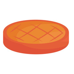 raw fresh meat pieces element illustration