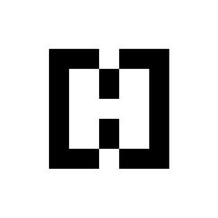 Obraz premium Letter H logo. Icon design. Template elements. Geometric abstract logos