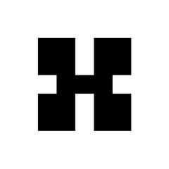 Letter H logo. Icon design. Template elements. Geometric abstract logos