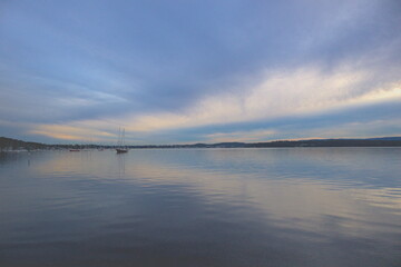 sunset over lake Macquarie 