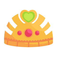 golden crowns of king and queen vector illustration