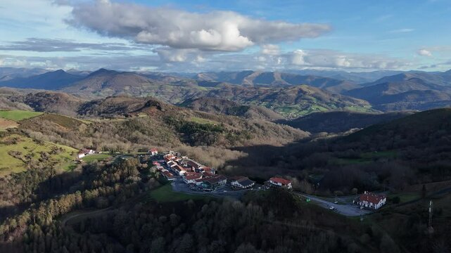 Ibardin comercial area on the border between France and Spain at the Basque Country.