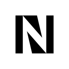 Letter N logo. Icon design. Template elements. Geometric abstract logos