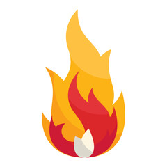 hot fire flame flat vector symbol