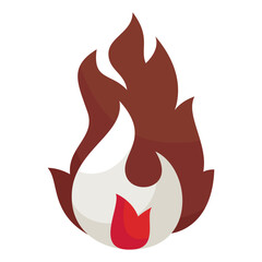 hot fire flame flat vector symbol