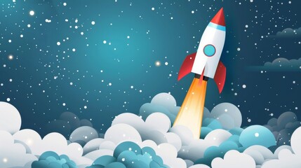 Launching a startup is akin to igniting a rocket, propelling it upward. It involves planning, developing business projects using digital technology, and leading with innovative strategies for growth.
