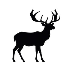 hand drawn animals silhouette set