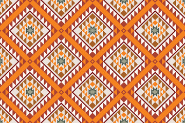 Navajo tribal vector seamless pattern. Native American ornament. Ethnic South Western decor style. Boho geometric ornament. Vector seamless pattern. Mexican blanket, rug. Woven carpet.